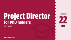 IIT Delhi Project Director Recruitment 2026 – Apply Online IIT Delhi Project Director Recruitment 2026 – Apply Online