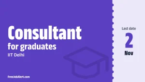 IIT Delhi Consultant Recruitment 2026 – Apply Online