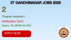 IIT Gandhinagar Program Assistant I Recruitment 2026 - Apply Online