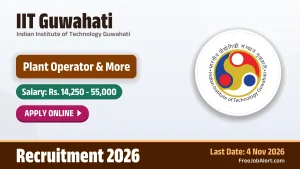 IIT Guwahati Recruitment 2026 – Apply Online for 7 Plant Operator, Lab Assistant and More Posts