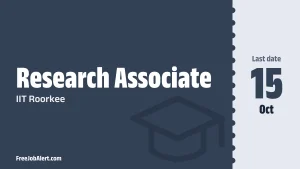 IIT Roorkee Research Associate (Civil Engineering) Recruitment 2026 – Apply Online IIT Roorkee Research Associate (Civil Engineering) Recruitment 2026 – Apply Online