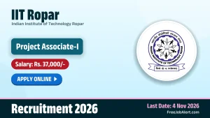 IIT Ropar Project Associate I Recruitment 2026 – Apply Online IIT Ropar Project Associate I Recruitment 2026 – Apply Online