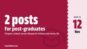 ISI Recruitment 2026 – Apply Online for Project Linked Junior Research Fellow, Project Associate Posts