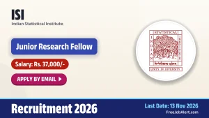 ISI Project Linked Junior Research Fellow Recruitment 2026 – Apply Online ISI Project Linked Junior Research Fellow Recruitment 2026 – Apply Online
