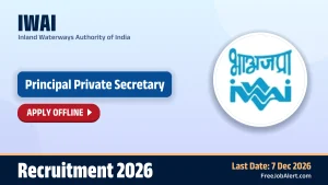 IWAI Principal Private Secretary Recruitment 2026 – Apply Offline IWAI Principal Private Secretary Recruitment 2026 – Apply Offline
