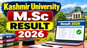 Kashmir University M.Sc Result 2026 Out - Check 4th Semester Result Online at egov.uok.edu.in Kashmir University M.Sc Result 2026 Out - Check 4th Semester Result Online at egov.uok.edu.in
