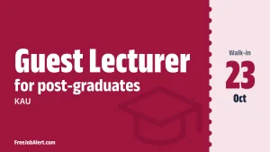 KAU Guest Lecturer Recruitment 2026 – Walk-in KAU Guest Lecturer Recruitment 2026 – Walk-in