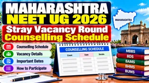 Maharashtra NEET UG 2026 Stray Vacancy Round Counselling Schedule Released, Seat Matrix on October 14 Maharashtra NEET UG 2026 Stray Vacancy Round Counselling Schedule Released, Seat Matrix on October 14