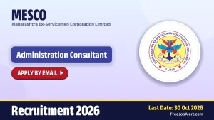 MESCO Administration Consultant Recruitment 2026 – Apply Online
