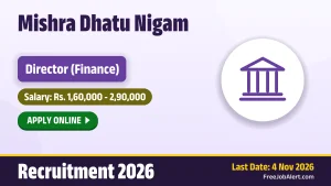 MIDHANI Director Recruitment 2026 – Apply Online