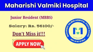 MVH Junior Resident (MBBS) Recruitment 2026 - Walkin