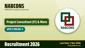 NABCONS Project Consultant Recruitment 2026 – Apply Online