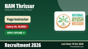 NAM Thrissur Yoga Instructor Recruitment 2026 – Apply Offline