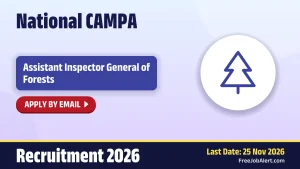 National CAMPA Assistant Inspector General of Forests Recruitment 2026 – Apply Online