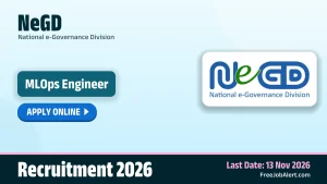 NeGD MLOps Engineer Recruitment 2026 – Apply Online