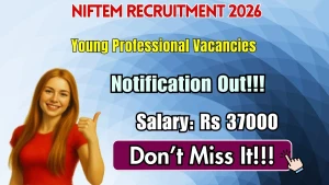 NIFTEM Young Professional Recruitment 2026 - Apply Online NIFTEM Young Professional Recruitment 2026 - Apply Online