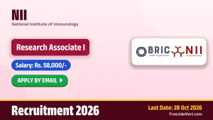 NII Research Associate I Recruitment 2026 – Apply Online NII Research Associate I Recruitment 2026 – Apply Online