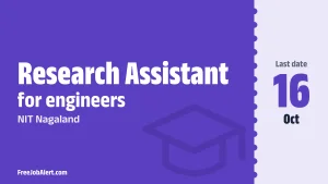 NIT Nagaland Research Assistant Recruitment 2026 – Apply Online NIT Nagaland Research Assistant Recruitment 2026 – Apply Online