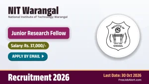 NIT Warangal Junior Research Fellow Recruitment 2026 – Apply Online NIT Warangal Junior Research Fellow Recruitment 2026 – Apply Online