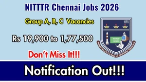 NITTTR Chennai Group A, B, C Recruitment 2026 - Apply Online for 12 Junior Secretariat Assistant, Technical Assistant and More Posts NITTTR Chennai Group A, B, C Recruitment 2026 - Apply Online for 12 Junior Secretariat Assistant, Technical Assistant and More Posts
