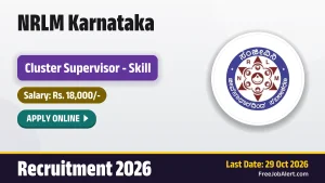NRLM Karnataka Cluster Supervisor Recruitment 2026 – Apply Online