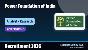 PFI Analyst Recruitment 2026 – Apply Online PFI Analyst Recruitment 2026 – Apply Online