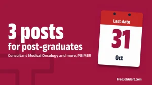 PGIMER Consultant Recruitment 2026 – Apply Online for 3 Posts