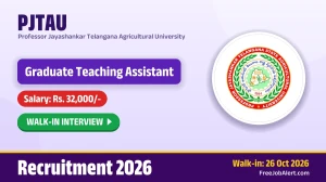 PJTAU Graduate Teaching Assistant Recruitment 2026 – Walkin PJTAU Graduate Teaching Assistant Recruitment 2026 – Walkin