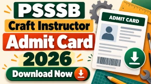 PSSSB Craft Instructor Admit Card 2026 Out - Download Hall Ticket at sssb.punjab.gov.in PSSSB Craft Instructor Admit Card 2026 Out - Download Hall Ticket at sssb.punjab.gov.in