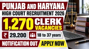 Punjab and Haryana High Court Clerk Recruitment 2026 Notification Out - Apply Online for 1,270 Posts