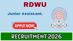 RDWU Junior Assistant Recruitment 2026 – Walk-in for 3 Posts