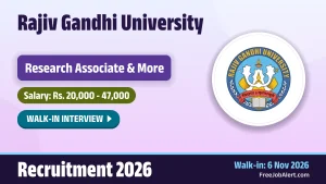 RGU Recruitment 2026 – Apply Online for 2 Research Associate, Field Investigaor Posts RGU Recruitment 2026 – Apply Online for 2 Research Associate, Field Investigaor Posts