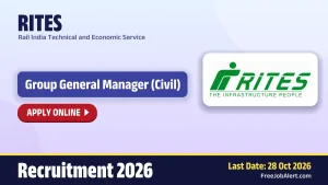 RITES Group General Manager Recruitment 2026 – Apply Online