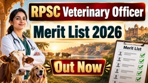 RPSC Veterinary Officer Merit List 2026 Out - 1,100 Candidates in Main List
