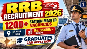 RRB Station Master Recruitment 2026 Notification Out - Apply Online for 1215 Posts RRB Station Master Recruitment 2026 Notification Out - Apply Online for 1215 Posts