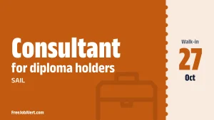 SAIL Consultant Recruitment 2026 – Walkin