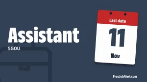 SGOU Assistant Recruitment 2026 – Apply Online SGOU Assistant Recruitment 2026 – Apply Online