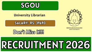 SGOU University Librarian Recruitment 2026 – Apply Online