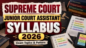 Supreme Court Junior Court Assistant Syllabus 2026 - Exam Pattern, Subject-Wise Topics and Marking Scheme Supreme Court Junior Court Assistant Syllabus 2026 - Exam Pattern, Subject-Wise Topics and Marking Scheme