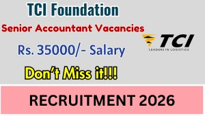 TCI Foundation Senior Accountant Recruitment 2026 – Apply Online