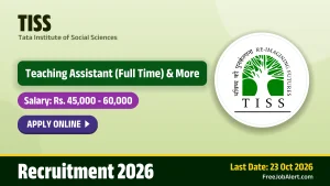 TISS Teaching Assistant Recruitment 2026 – Apply Online
