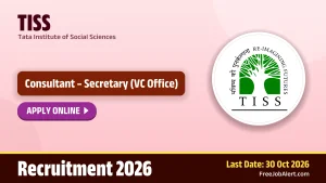TISS Consultant Recruitment 2026 – Apply Online