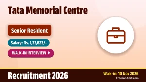 TMC Senior Resident Recruitment 2026 – Walkin