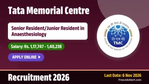 TMC Recruitment 2026 – Apply Online for Senior Resident/Junior Resident Posts TMC Recruitment 2026 – Apply Online for Senior Resident/Junior Resident Posts