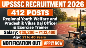 UPSSSC Recruitment 2026 Notification Out - Apply Online for 412 Regional Youth Welfare & Exercise Trainer Posts UPSSSC Recruitment 2026 Notification Out - Apply Online for 412 Regional Youth Welfare & Exercise Trainer Posts