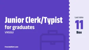 VNSGU Junior Clerk/Typist Recruitment 2026 – Apply Online