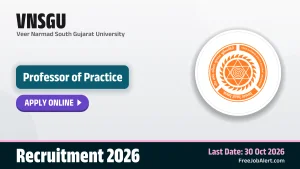 VNSGU Professor of Practice Recruitment 2026 – Apply Online VNSGU Professor of Practice Recruitment 2026 – Apply Online