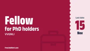 VVGNLI Fellow Recruitment 2026 – Apply Offline VVGNLI Fellow Recruitment 2026 – Apply Offline
