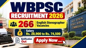 WBPSC English Stenographer Recruitment 2026 Notification Out – Apply Online for 266 Posts