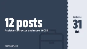 WCCB Recruitment 2026 – Apply Online for 12 Driver, Head Constable and More Posts WCCB Recruitment 2026 – Apply Online for 12 Driver, Head Constable and More Posts